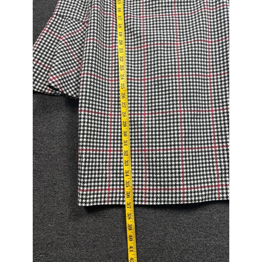 Lauren Ralph Lauren Shift Dress Womens Size 6 Black White & Red Houndstooth - Picture 8 of 9